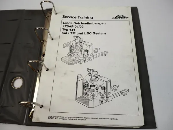 Linde T20 AP 01 02 Typ 141 Service Training Schaltpläne Werkstatthandbuch