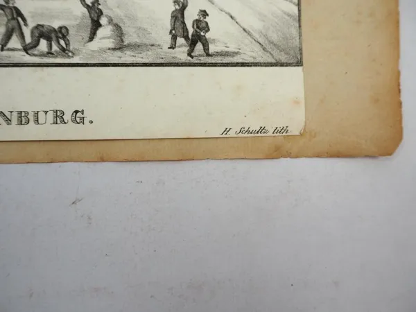 Lithografie Benedict Kirche Quedlinburg ca. 1850 H. Schultz lith nach v. Lorch