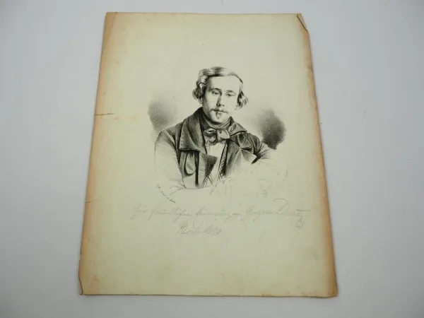 Lithografie Georg von Dunst mit handschriftlicher Widmung Bonn 1840