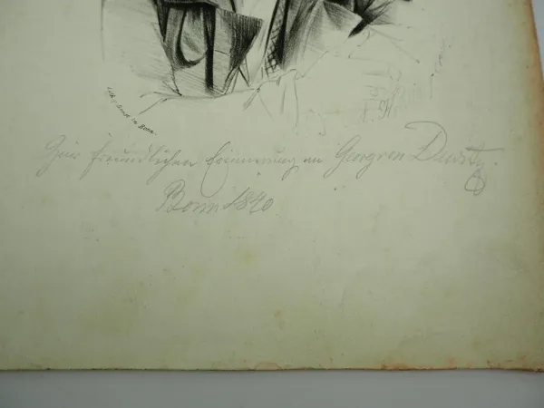 Lithografie Georg von Dunst mit handschriftlicher Widmung Bonn 1840