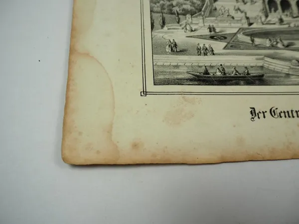 Lithographie Der Central Park zu New York ca. 1860