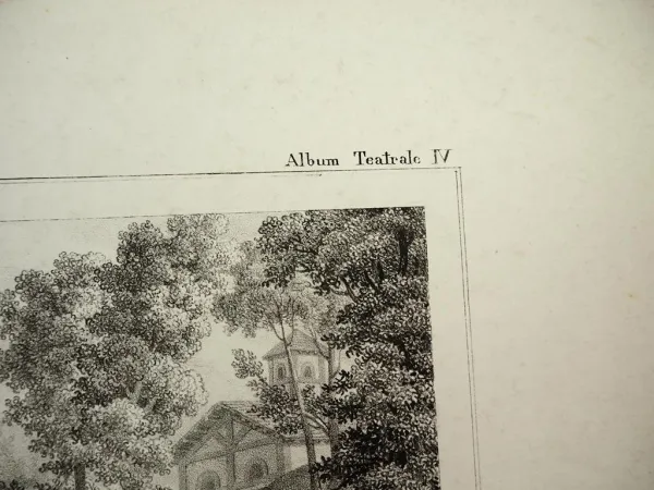 Lithographie Opera la Straniera ca. 1830 Album Teatrale 4 R. Focosi Milano Lit Elena