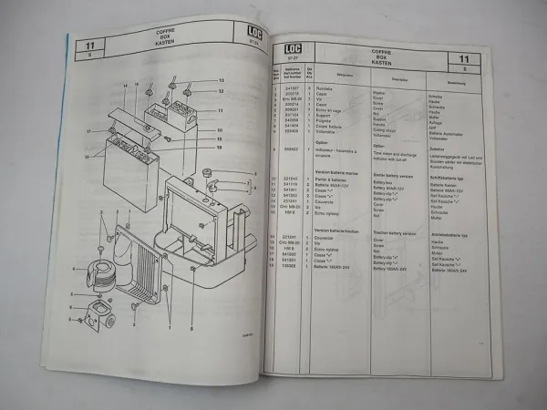 LOC Alphaloc 1000 1200 kg Elektro Hubwagen Betriebsanleitung Ersatzteilliste