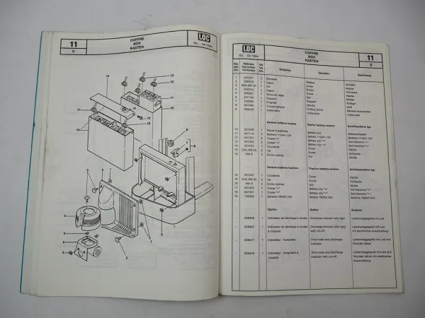 LOC Alphaloc FR10 LE10 Elektro Hubwagen Betriebsanleitung Ersatzteilliste