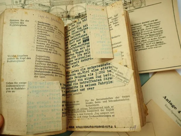 Lokomotivführer Prüfung Lokführer 2 Bücher & Anlagen 1950 von Erlemeier / Kempe