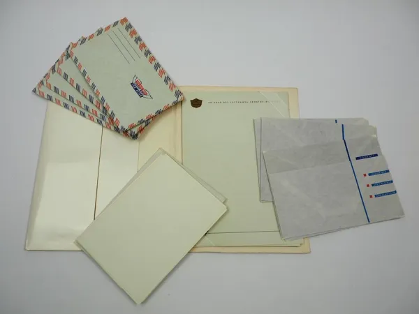 Lufthansa Senator Mappe Briefpapier Briefumschläge 1960er Jahre 1. Klasse Dienst