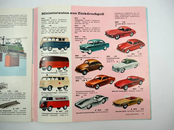 Märklin Eisenbahn Modellbau Modelleisenbahn Katalog 1961/62