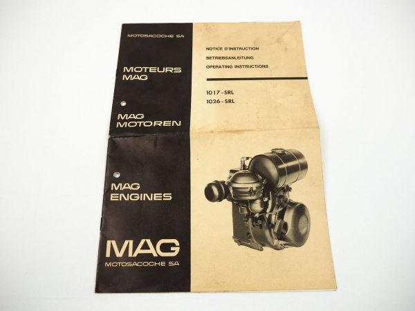 MAG 1017 1026 SRL Motor Betriebsanleitung Operating Instruction 1974