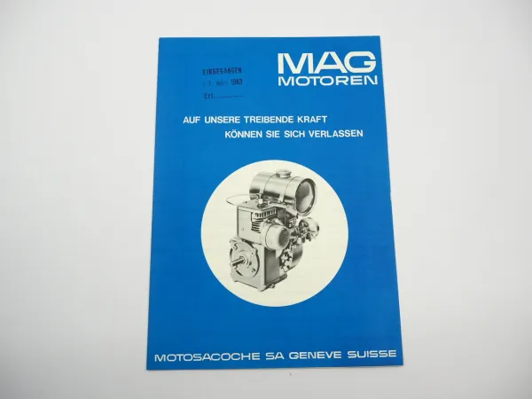 MAG Motoren Benzin Diesel 4 bis 17 PS Prospekt 1983