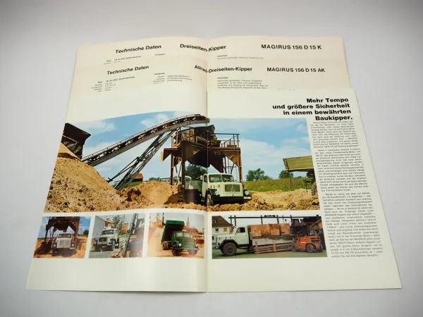 Magirus Deutz 156 D 15 K AK LKW Prospekt Technische Daten 09/1967