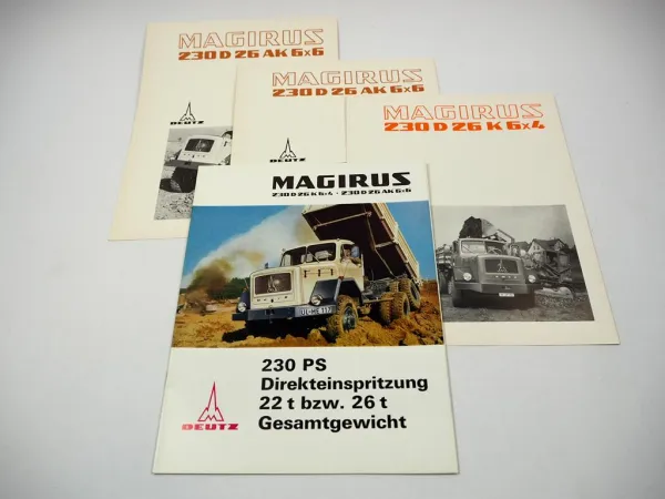 Magirus Deutz 230 D 26 K 6x4 AK 6x6 LKW Prospekt & Technische Daten 09/1967
