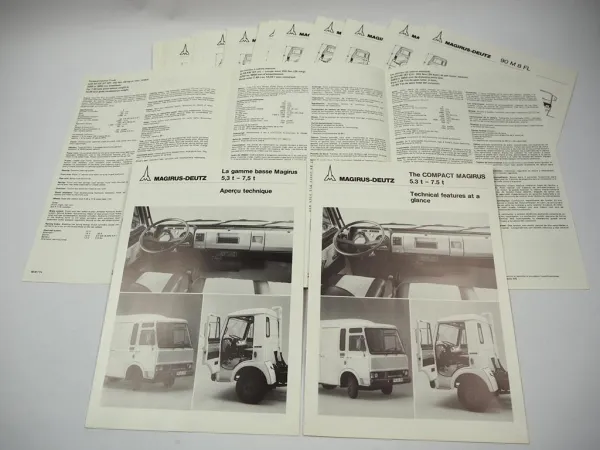 Magirus Deutz 90 130 160 170 256 310 320 M LKW 31x Prospekt Programmübersicht