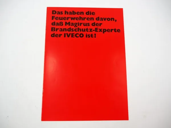 Magirus Deutz Iveco Brandschutztechnik Feuerwehr Prospekt 1981