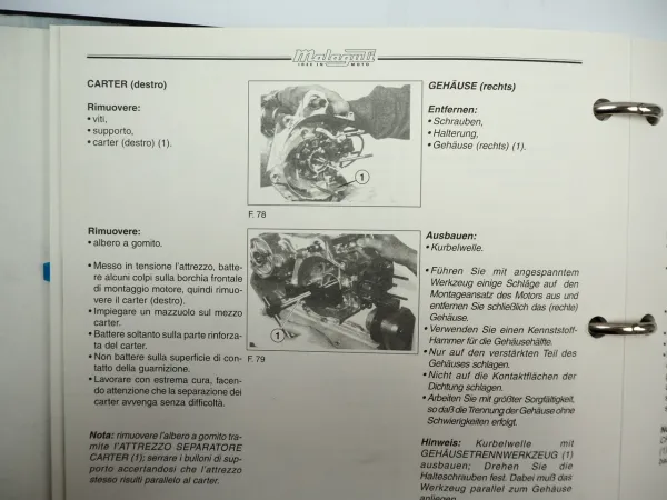 Malaguti MY CY MA 50 FM-AH50L Motor Werkstatthandbuch Manuale dofficina 1998