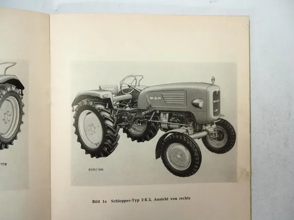 MAN 2K2 Schlepper Betriebsanleitung Bedienungsanleitung Ergänzung ca. 1960