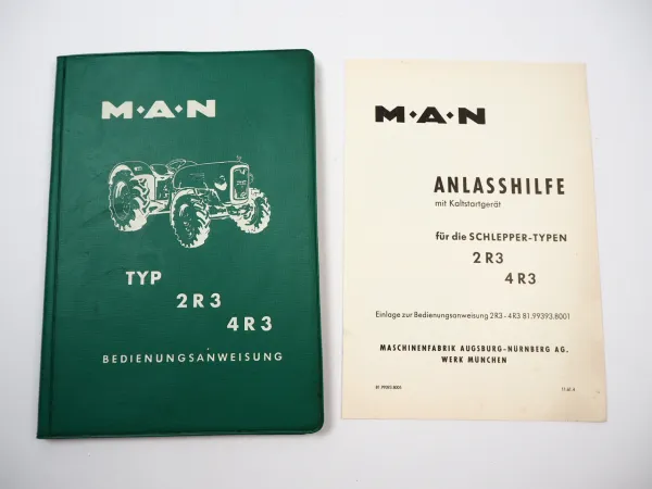 MAN 2R3 4R3 Schlepper Betriebsanleitung Bedienunganleitung 1961