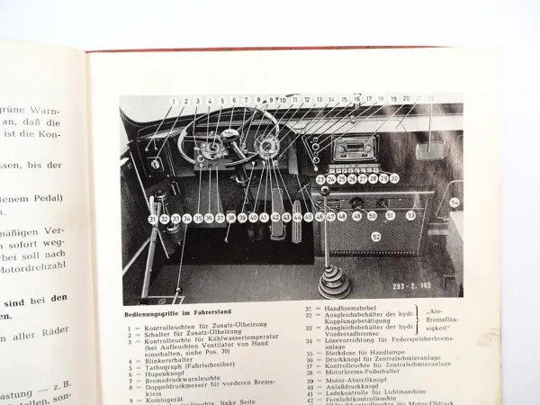 MAN 750 HO Omibus Betriebsanleitung Bedienungsanleitung 1966