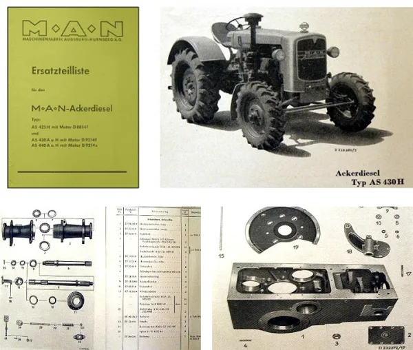 MAN AS 425H 440A 430A Ersatzteilliste Ersatzteilkatalog
