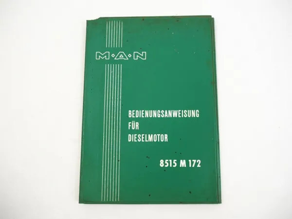 MAN B18A1 2K1 Bedienungsanleitung für 8515 M172 Dieselmotor
