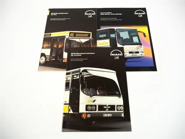 MAN Bus EM NM SL NL EL SG NG ÜL Lions Limited Wasserstoffantrieb Prospekt Poster