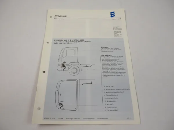 MAN L2000 Bj. 1998 Eberspächer Hydronic D5WS Einbau Luftheizgerät