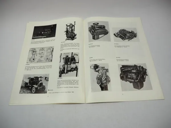 MAN LKW Dieselmotoren Prospekt Chronik Firmengeschichte ca. 1950/60er J.