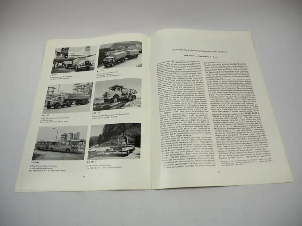 MAN LKW Dieselmotoren Prospekt Chronik Firmengeschichte ca. 1950/60er J.