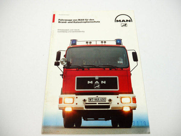 MAN LKW Feuerwehr 12.323 17.232 Brand- und Katastrophenschutz Prospekt D111.1996