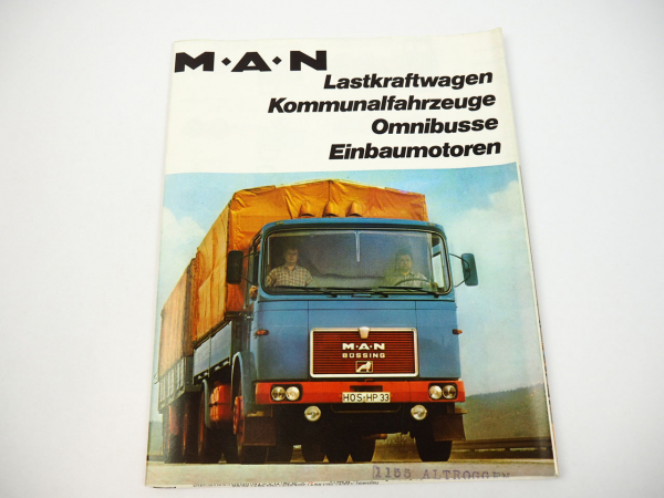 MAN LKW Kommunalfahrzeuge Omnibusse Einbaumotoren Prospekt Poster Plakat