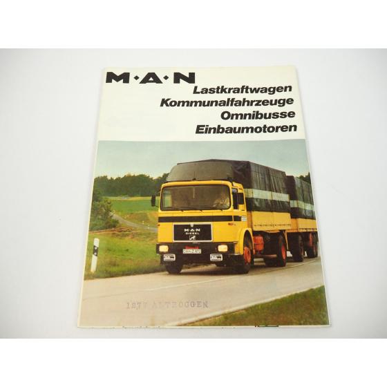 MAN LKW Kommunalfahrzeuge Omnibusse Einbaumotoren Prospekt Poster Plakat D110.73