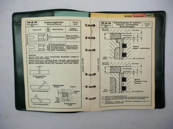 MAN Schleppertechnik Werkstatthandbuch Datenbuch Einstellwerte Drehmomente 1961