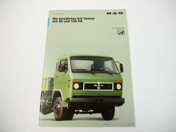 MAN VW G-Reihe 6-9 Tonner 90 und 136 PS LKW Prospekt D111.1286