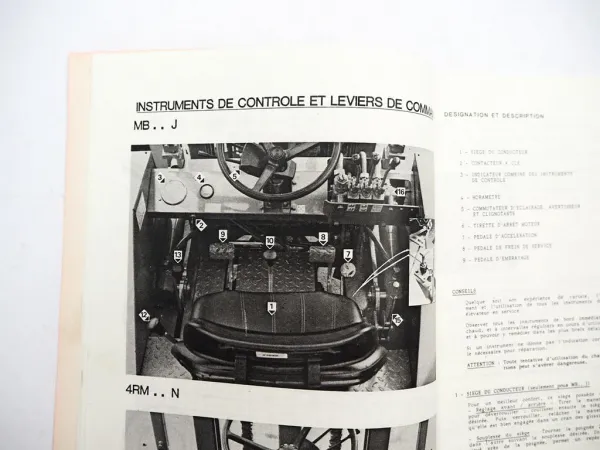 Manitou MB 21J 26J 30J 4RM 26 30 35 N Instructions dutilisation et entretien