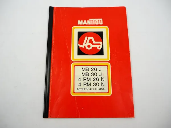Manitou MB 26J 30J 4RM 26 30 N Gabelstapler Betriebsanleitung Bedienung Wartung