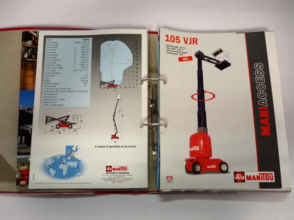 Manitou Produktmappe Lieferprogramm Stapler Lader ca. 60 Prospekte ca. 1997