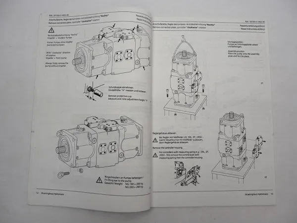 Mannesmann Rexroth A20VLO 190 - 260 Axialkolbenpumpe Werkstatthandbuch 1999