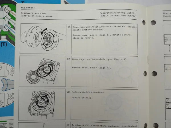 Mannesmann Rexroth A2F Konstantmotor Werkstatthandbuch 1989