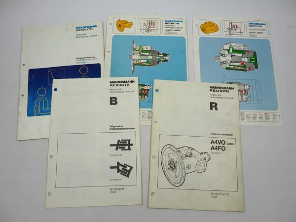 Mannesmann Rexroth A4VO A4FO Verstellpumpe Werkstatthandbuch Prospekt 1988