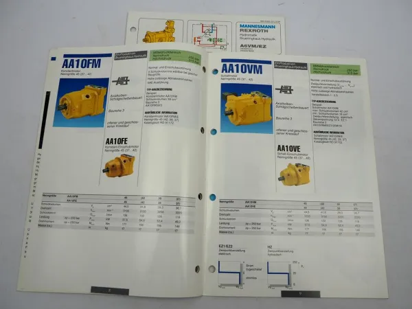 Mannesmann Rexroth A6VM 60 Verstellmotor Werkstatthandbuch ETL Prospekt