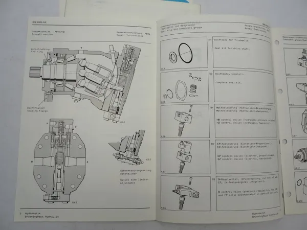 Mannesmann Rexroth A6VM 60 Verstellmotor Werkstatthandbuch ETL Prospekt