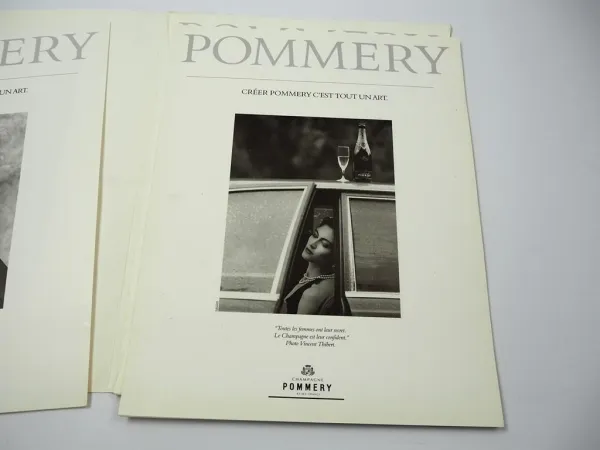 Mappe Champagne Pommery mit 20 Blättern nach Künstlerfotos 31 x 40 cm