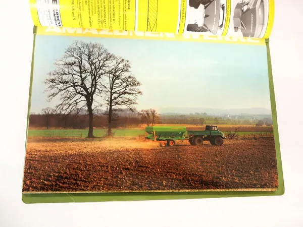 Mappe mit 44x Prospekt Amazone Anbaugeräte für Schlepper Unimog 1980er Jahre