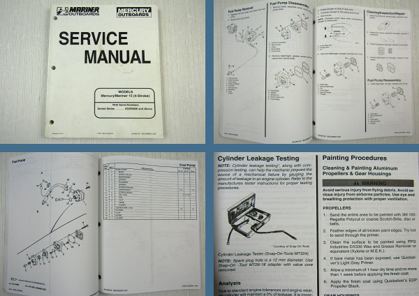 Mariner Mercury 15 Bigfoot 4-Stroke Outboard Service Manual 1997