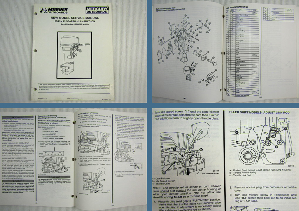 Mariner Mercury 20 25 Seapro Marathon Service Manual 1994