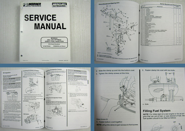 Mariner Mercury 200 225 Optimax Direct Fuel Injection Service Manual 1997