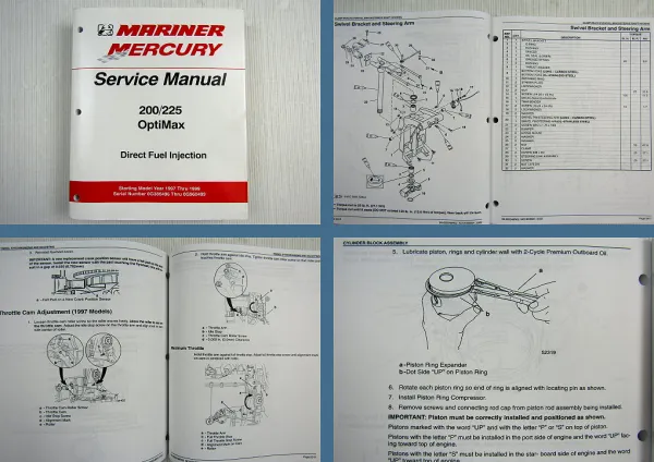 Mariner Mercury 200 250 OptiMax Direct Fuel Injection DFI Service Manual