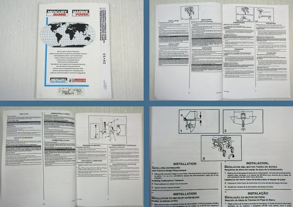 Mariner Mercury 2.5 3.3 Outboards Operation and Maintenance Manual 1996