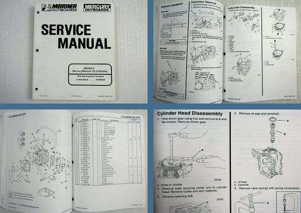 Mariner Mercury 25 4-Stroke Outboard Service Manual 1997