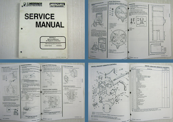Mariner Mercury 25 Bigfoot 4-Stroke Outboard Service Manual 1998
