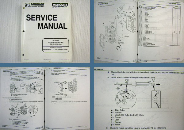 Mariner Mercury 30 40 4-Stroke Service Manual 1998